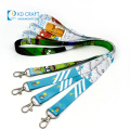 Großhandelspersonalizado einfaches einziehbares gedrucktes Logo-Nylon-Polyester-Umhängeband Sublimation benutzerdefiniertes Lanyard mit Schnalle